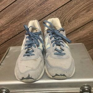 New balance distressed USA running shoe sky blue/ white size 8.5